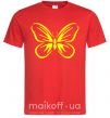 Чоловіча футболка Желтая бабочка неон Червоний фото