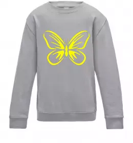 Детский Свитшот Червоний метелик Черный фото