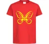 Дитяча футболка Жовтий метелик неон Червоний фото