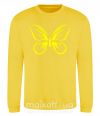 Світшот Желтая бабочка неон Сонячно жовтий фото
