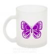 Чашка скляна Фиолетовая бабочка одноцвет Фроузен фото