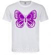 Мужская футболка Фиолетовая бабочка одноцвет Белый фото