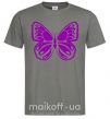Чоловіча футболка Фиолетовая бабочка одноцвет Графіт фото