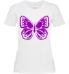 Женская футболка Фіолетовий метелик Белый Женская футболка Фіолетовий метелик Белый фото