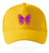 Кепка Фиолетовая бабочка одноцвет Солнечно желтый фото