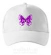 Кепка Фиолетовая бабочка одноцвет Белый фото