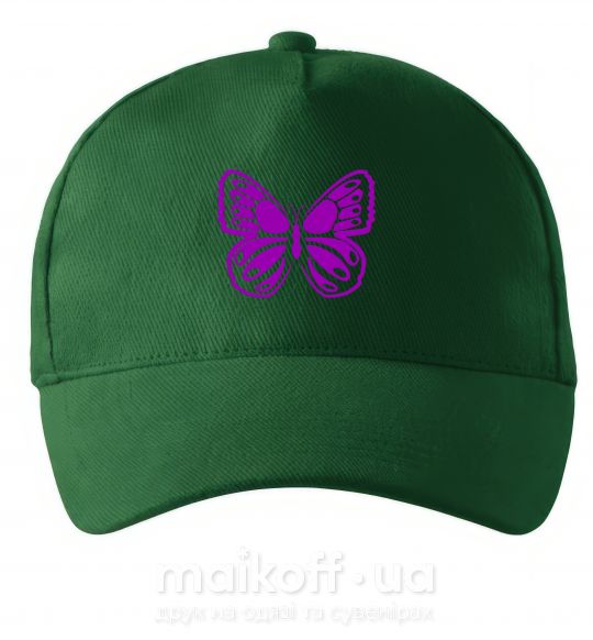 Кепка Фиолетовая бабочка одноцвет Темно-зеленый фото