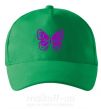Кепка Фиолетовая бабочка одноцвет Зеленый фото
