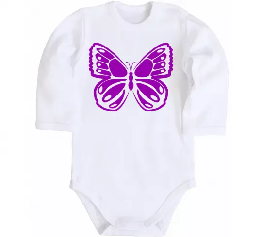 Детский боди Фіолетовий метелик Белый фото