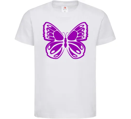 Детская футболка Фіолетовий метелик Белый фото
