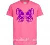 Детская футболка Фиолетовая бабочка одноцвет Ярко-розовый фото