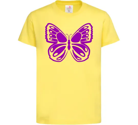 Детская футболка Фіолетовий метелик Лимонный фото