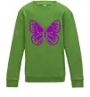 Детский Свитшот Фіолетовий метелик Лаймовый фото