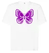 Футболка Оверсайз Фіолетовий метелик Белый фото