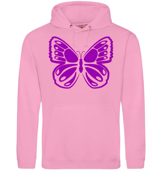 Чоловіча толстовка (худі) Фіолетовий метелик Рожевий фото