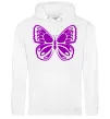 Мужская толстовка (худи) Фіолетовий метелик Белый фото