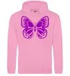 Женская толстовка (худи) Фіолетовий метелик Розовый фото