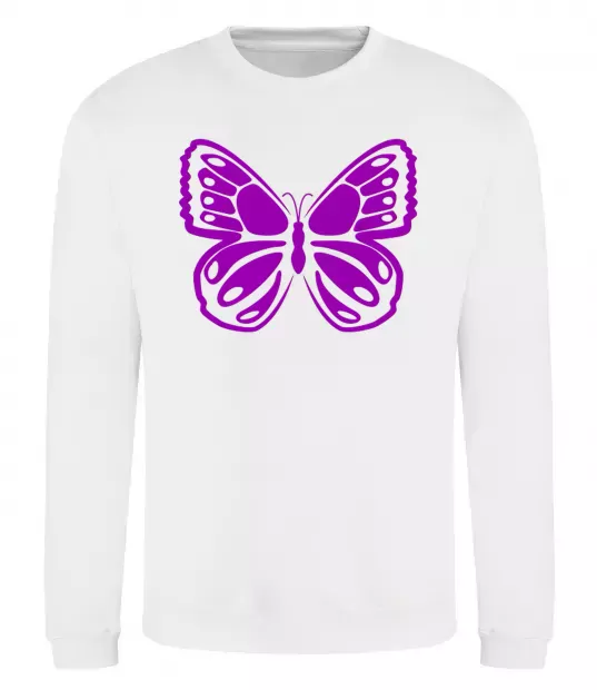 Світшот Фіолетовий метелик Білий фото