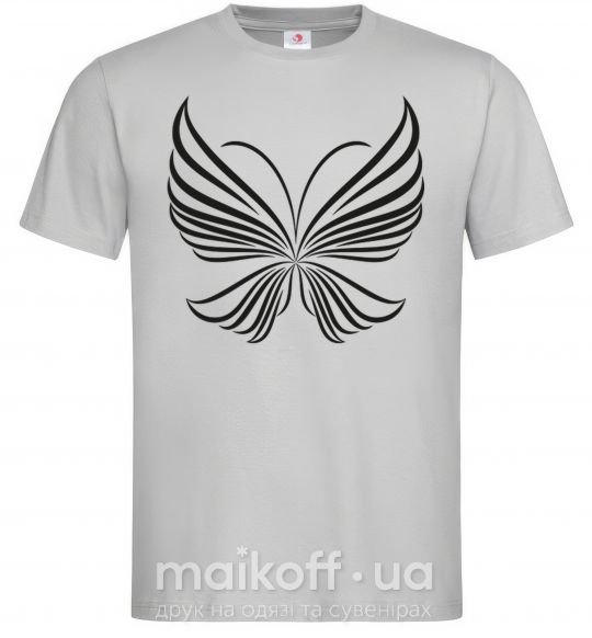 Мужская футболка Butterfly wings Серый фото