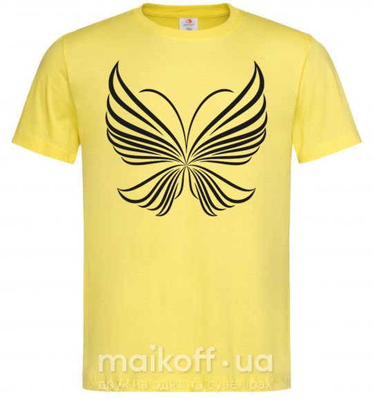 Мужская футболка Butterfly wings Лимонный фото