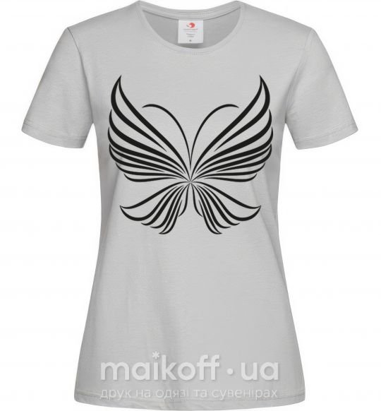 Жіноча футболка Butterfly wings Сірий фото