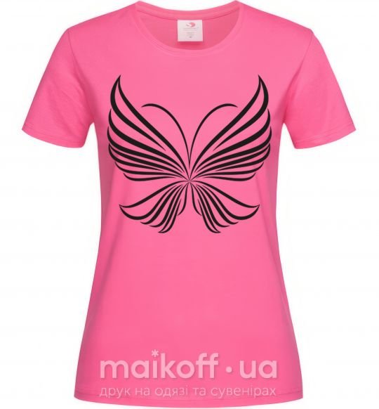 Жіноча футболка Butterfly wings Яскраво-рожевий фото