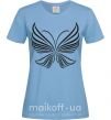 Жіноча футболка Butterfly wings Блакитний фото