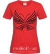 Женская футболка Butterfly wings Красный фото
