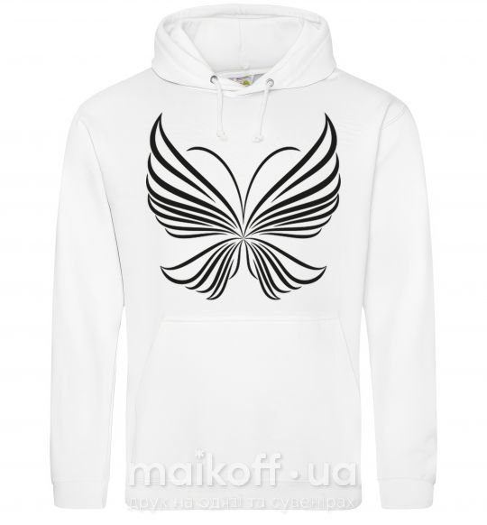 Женская толстовка (худи) Butterfly wings Белый фото