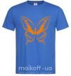 Чоловіча футболка Оранжевая бабочка одноцвет Яскраво-синій фото