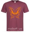 Чоловіча футболка Оранжевая бабочка одноцвет Бордовий фото