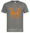 Чоловіча футболка Оранжевая бабочка одноцвет Графіт фото