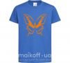Детская футболка Оранжевая бабочка одноцвет Ярко-синий фото