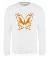 Світшот Оранжевая бабочка одноцвет Білий фото
