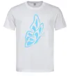 Чоловіча футболка Небесно-блакитний метелик Білий Чоловіча футболка Небесно-блакитний метелик Білий фото