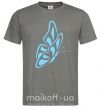 Мужская футболка Небесно голубая бабочка Графит фото