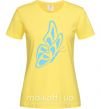 Жіноча футболка Небесно голубая бабочка Лимонний фото