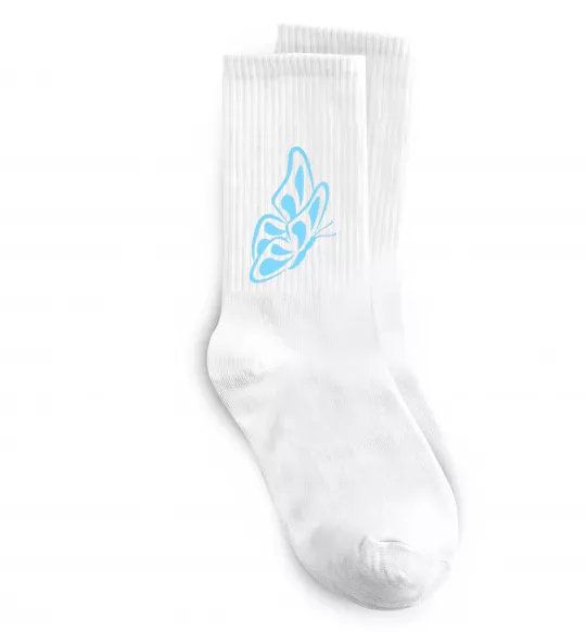 Носки Небесно-блакитний метелик Белый фото