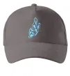 Кепка Небесно-блакитний метелик Сірий фото
