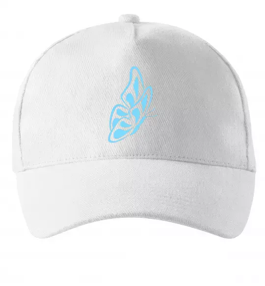 Кепка Небесно-блакитний метелик Белый фото