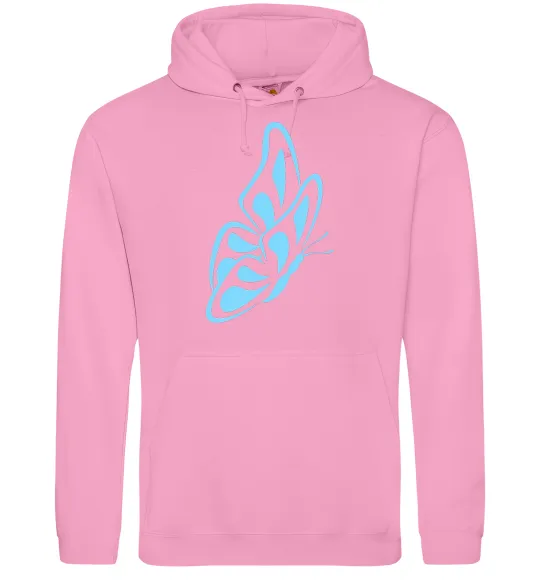 Жіноча толстовка (худі) Небесно-блакитний метелик Рожевий фото