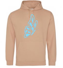 Женская толстовка (худи) Небесно-блакитний метелик