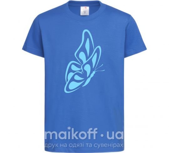 Дитяча футболка Небесно голубая бабочка Яскраво-синій фото