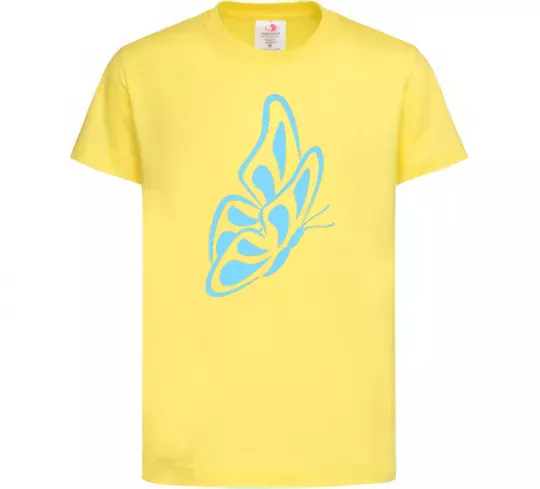 Дитяча футболка Небесно-блакитний метелик Лимонний фото