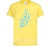 Дитяча футболка Небесно голубая бабочка Лимонний фото