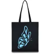 Эко-сумка Небесно-блакитний метелик Черный фото