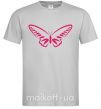 Мужская футболка Fuchsia butterfly Серый фото