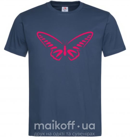 Мужская футболка Fuchsia butterfly Темно-синий фото