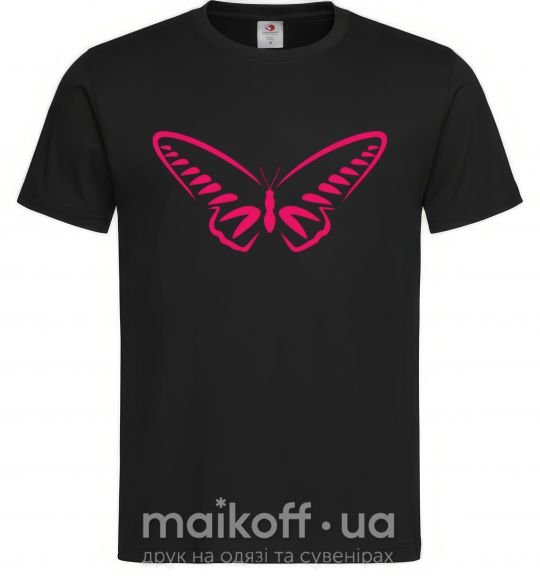 Мужская футболка Fuchsia butterfly Черный фото