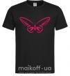 Мужская футболка Fuchsia butterfly Черный фото